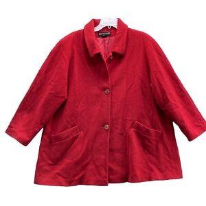 Vintage Westbound Cape Swing Pea Coat Women's 20 100% Wool 1960s Preppy Classic